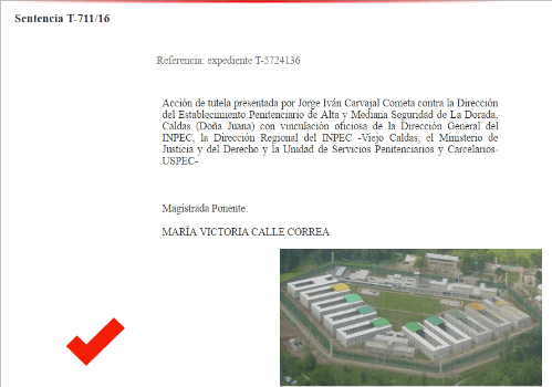 La sentencia que ‘refresca’ a presos de la caliente La&nbsp;Dorada